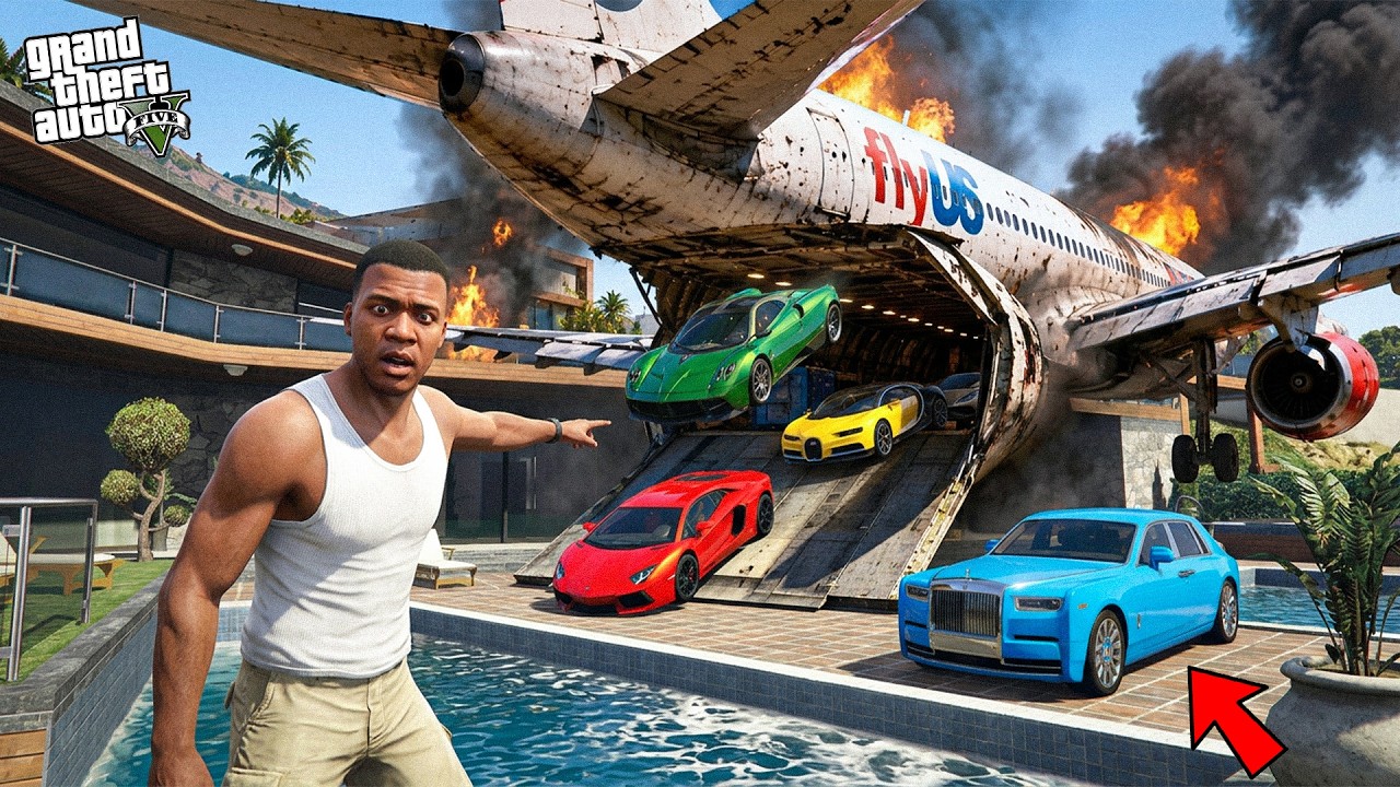 Franklin Found Most Expensive Supercars In  A Cargo Plane In GTA 5 ! (GTA 5 Mods)