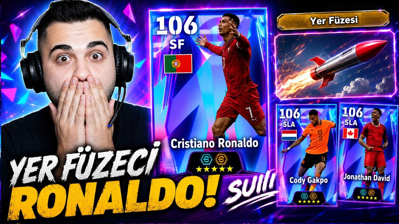 SIUU!! Yer Füzeci 106 Ronaldo, J.David & Gakpo 🚀🔥 Top Açılımı + Deneme! eFootball Mobile 2026