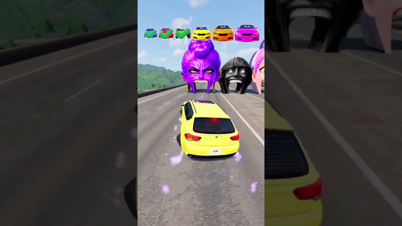 Big & Small Cars vs Rumi X   67 X Rumi Demon #beamng   #kpop