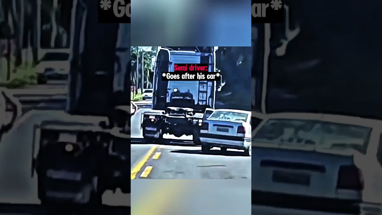 Road Rage Driver Messes With The Wrong Semi Truck Driver