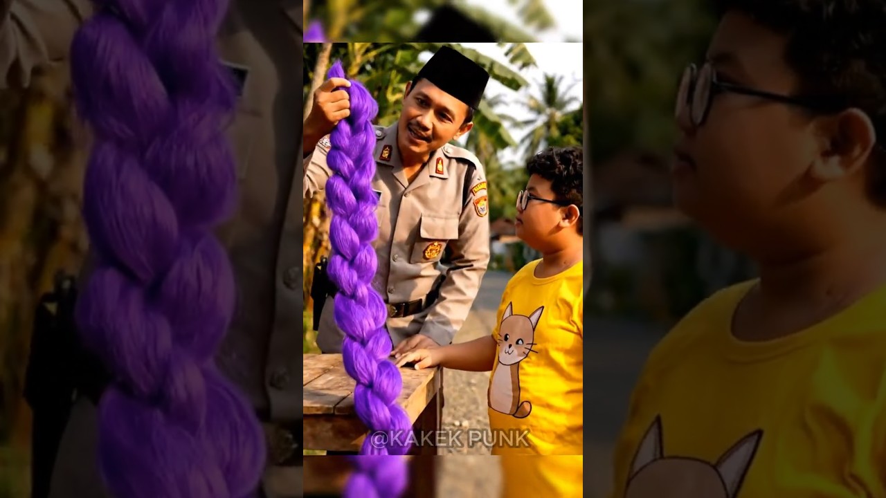 Denis dikasih rambut kepang warna ungu, ternyata bukan punya kak rumi😱😱😱