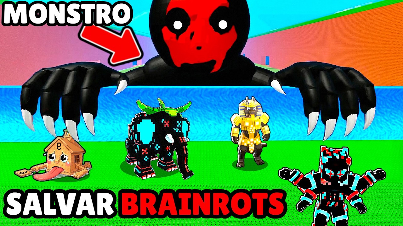 TSUNAMI PARA BRAINROTS MAS POSSO SALVAR BRAINROTS DOS MONSTROS
