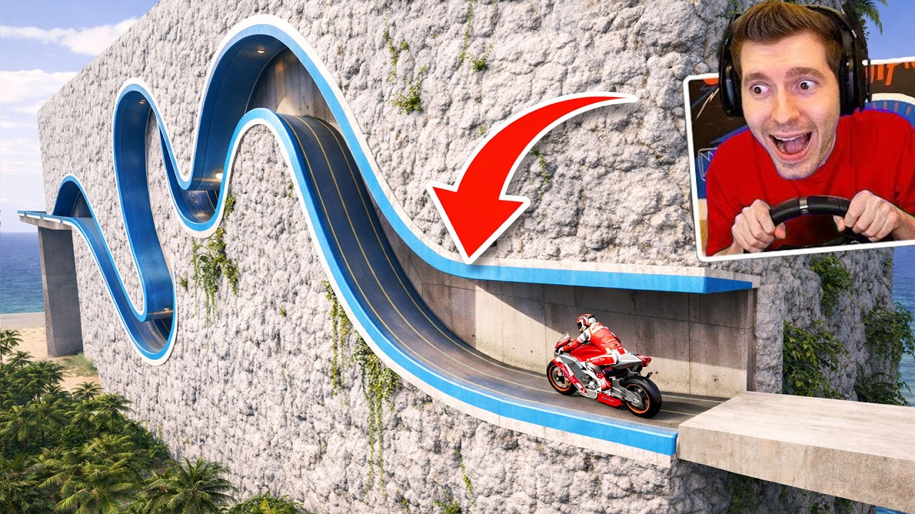 Entrando de MOTO em TÚNEL INFINITOS no BeamNG Drive!