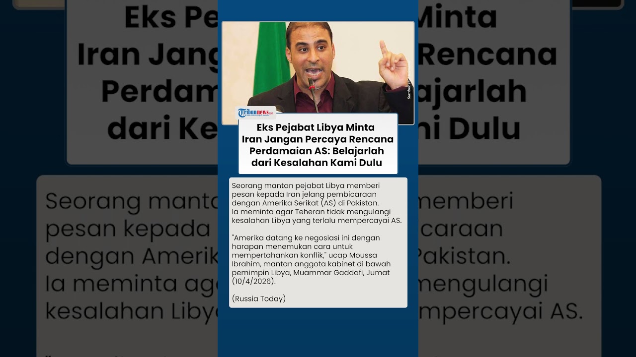 Belajar dari Kesalahan Masa Lalu, Eks Pejabat Libya Minta Iran Jangan Percaya Rencana Perdamaian AS
