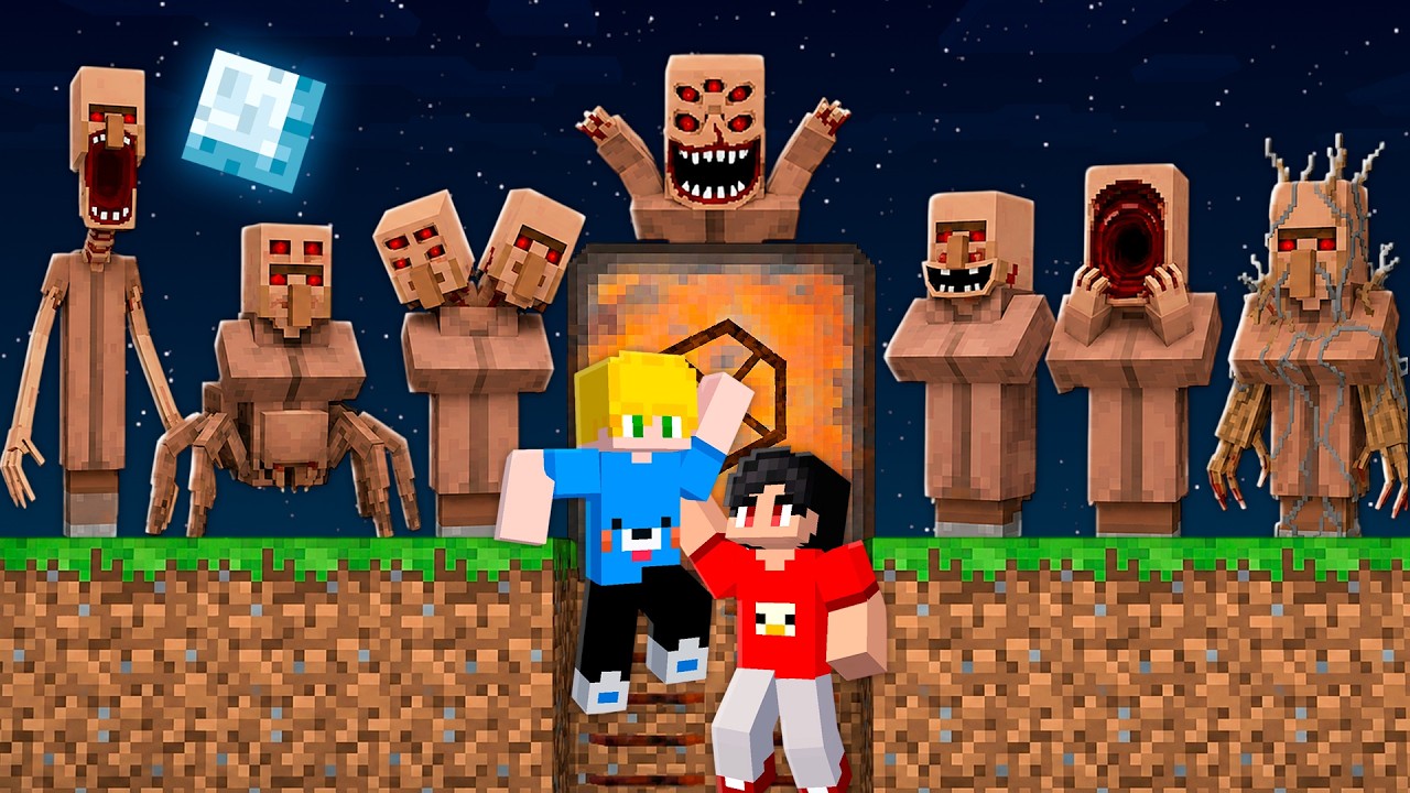 Criamos um BUNKER para sobreviver aos ALDEÕES ASSUSTADORES no Minecraft