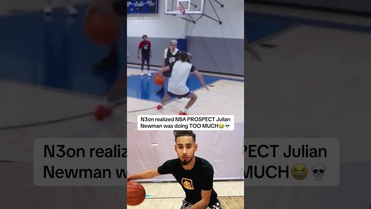 N3on realized NBA PROSPECT Julian Newman was doing TOO MUCH😭👀 #nba #juliannewman #n3on
