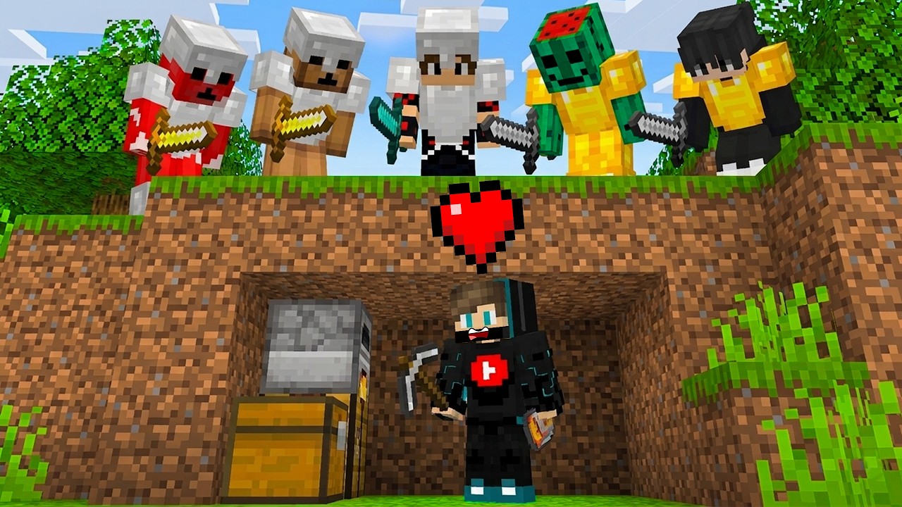 ماين كرافت : الصياد ضد الفريسة ولكن اني على قلب واحد !!؟ 😱🔥