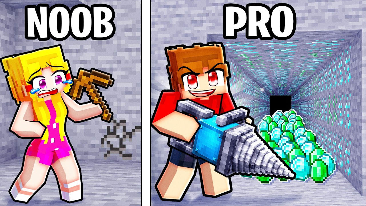 NOOB vs PRO: Power PICKAXE Battle... (Minecraft)