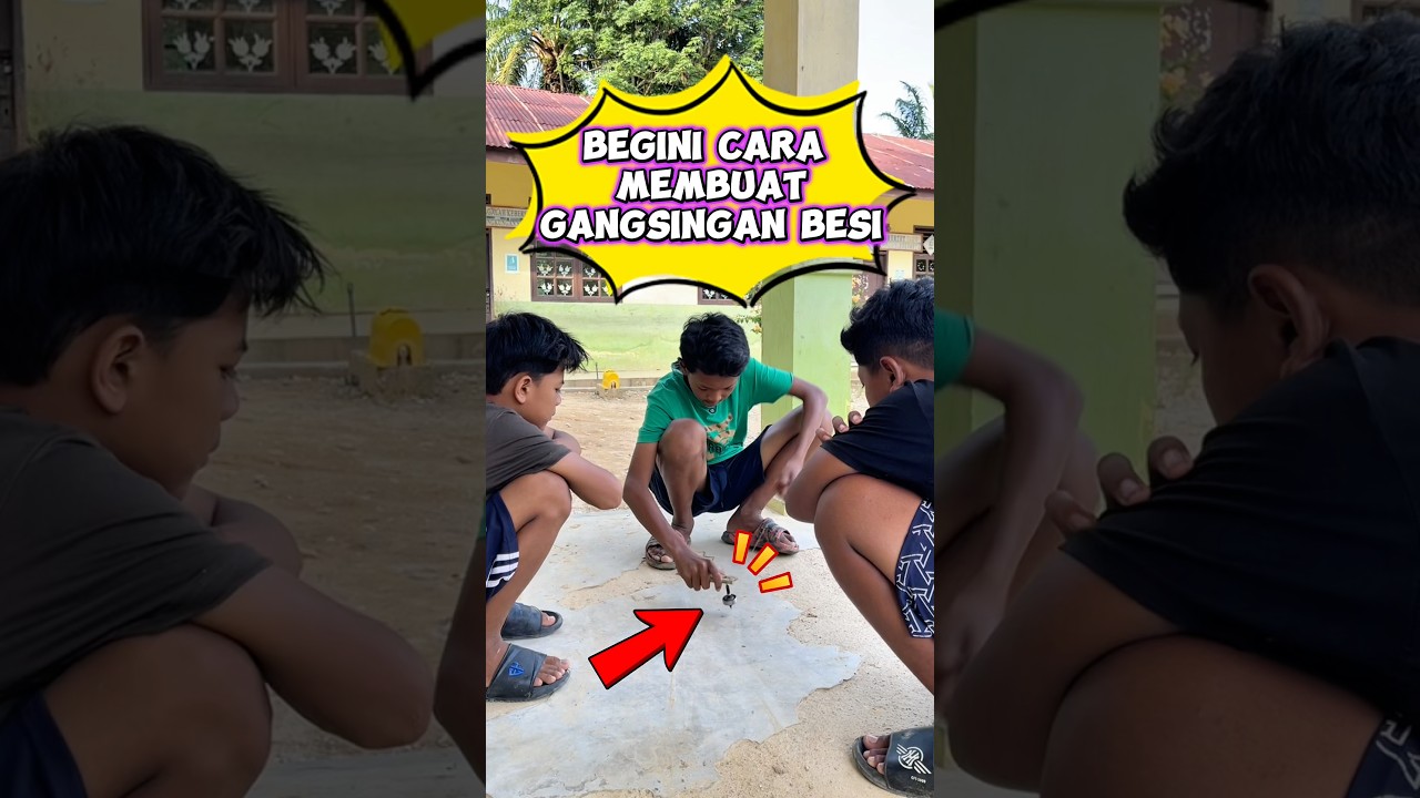 Begini cara membuat gangsingan besi #videolucu #wakmi #tutorial #gangsing #comedy #sketsakomedi