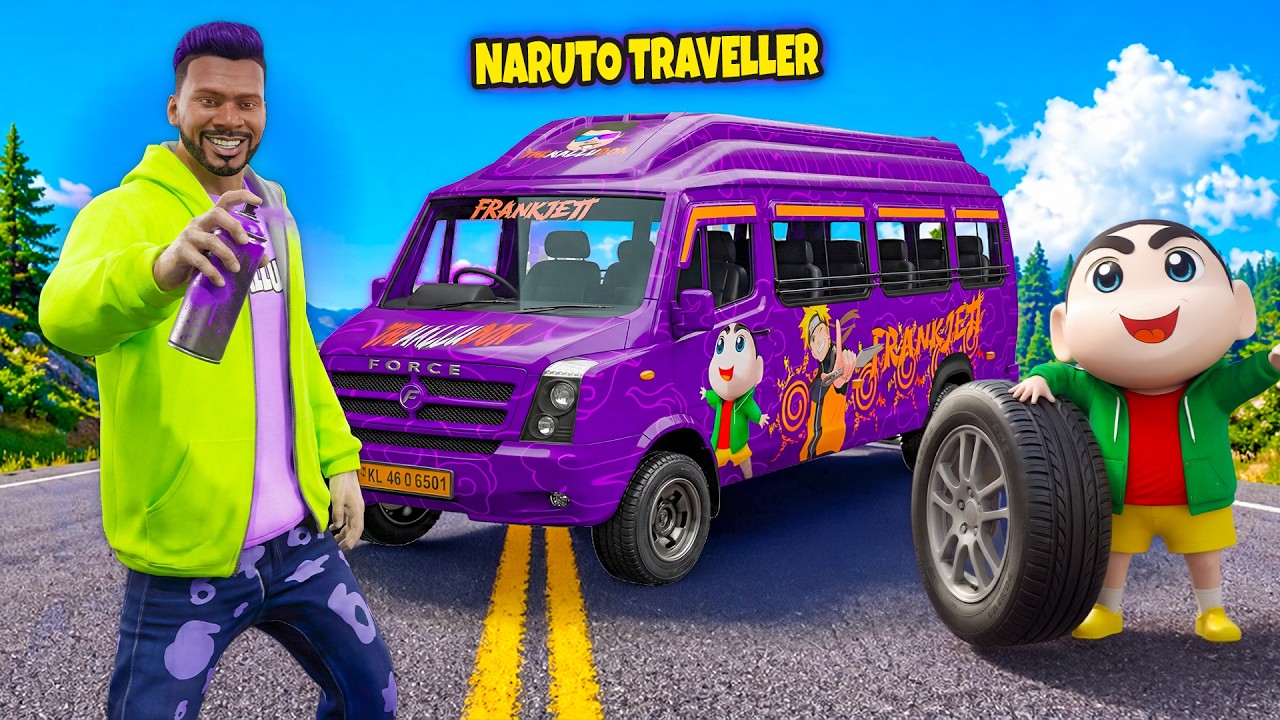 Franklin Upgrades Tempo Traveller into Naruto “FrankJett”! 🔥 GTA 5 Malayalam