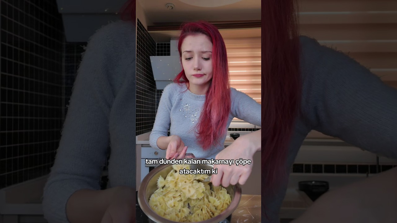 Artan makarnadan ne yaptığıma inanamazsın 🤭 #makarna