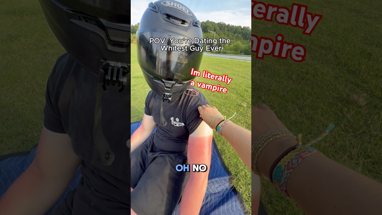 I Got The Worst Sunburn Of My Life #bikerboy #biketok #skit #couple #funny