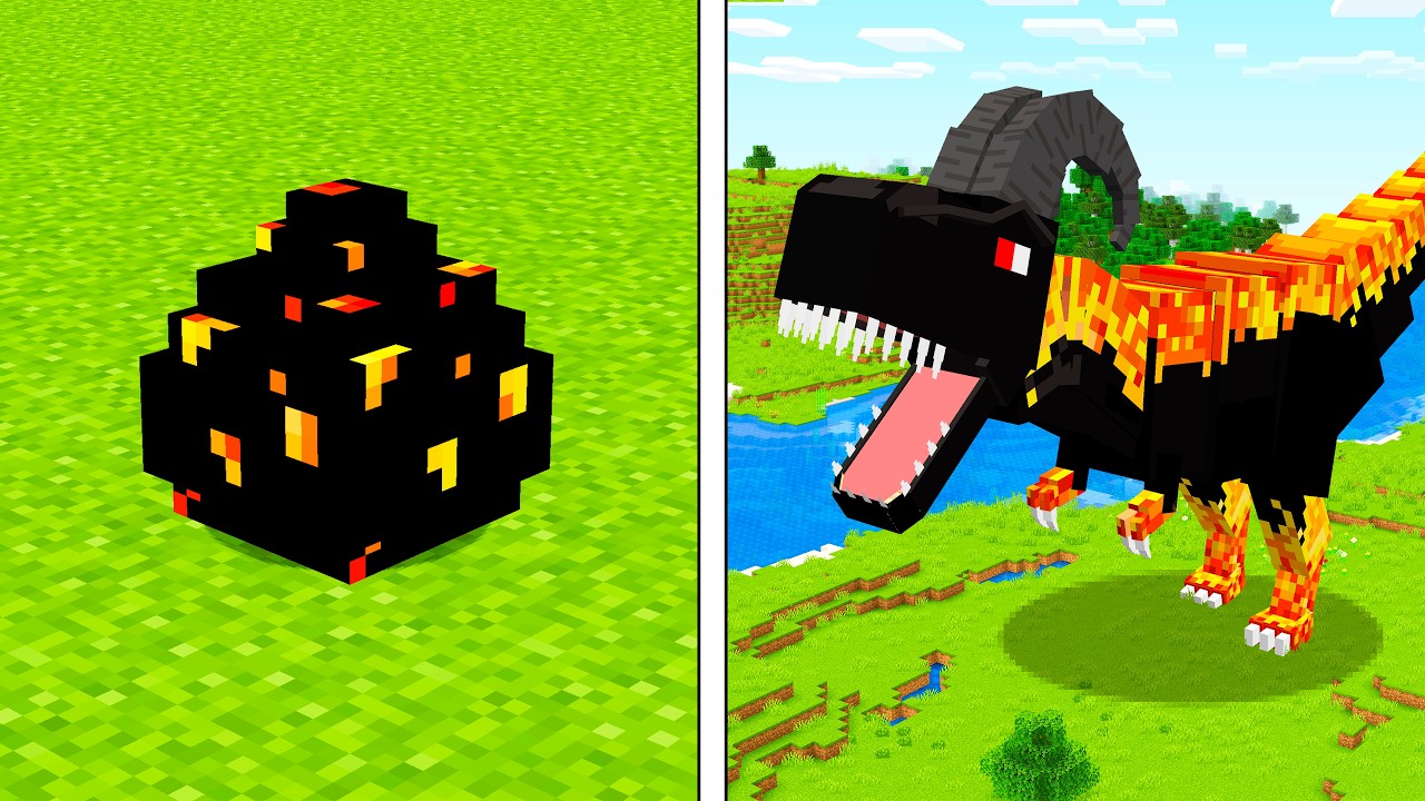 Sobrevivi 100 DIAS como Dinossauro no Minecraft
