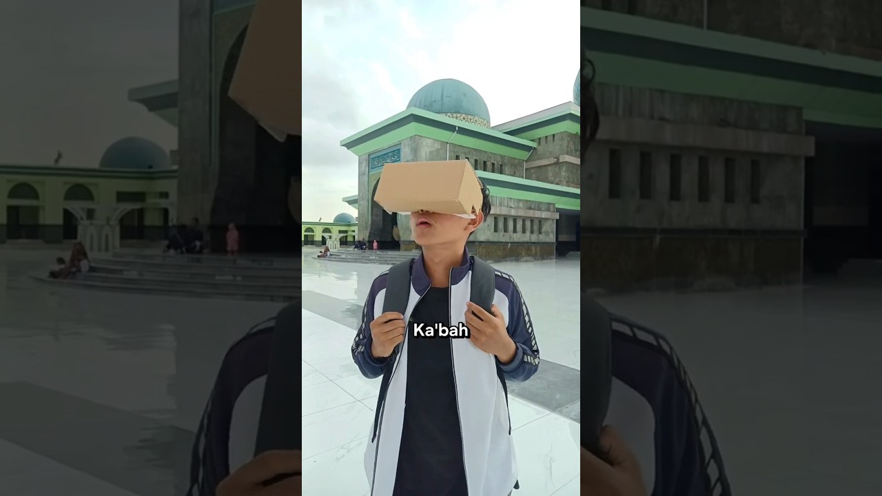 Lihat Ka'bah Didepan Mata Dari VR Kardus Bekas #shorts #lucu #vlog