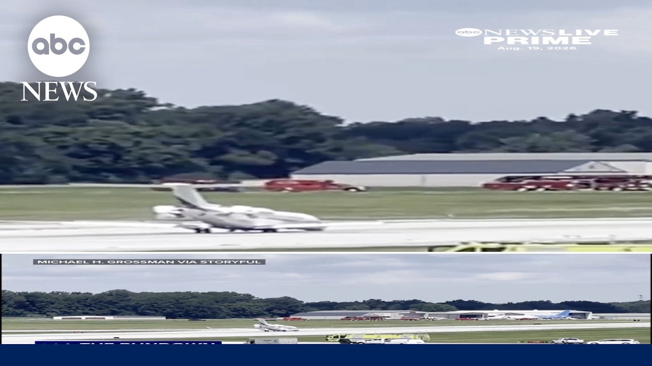 Plane lands in Ohio without landing gear