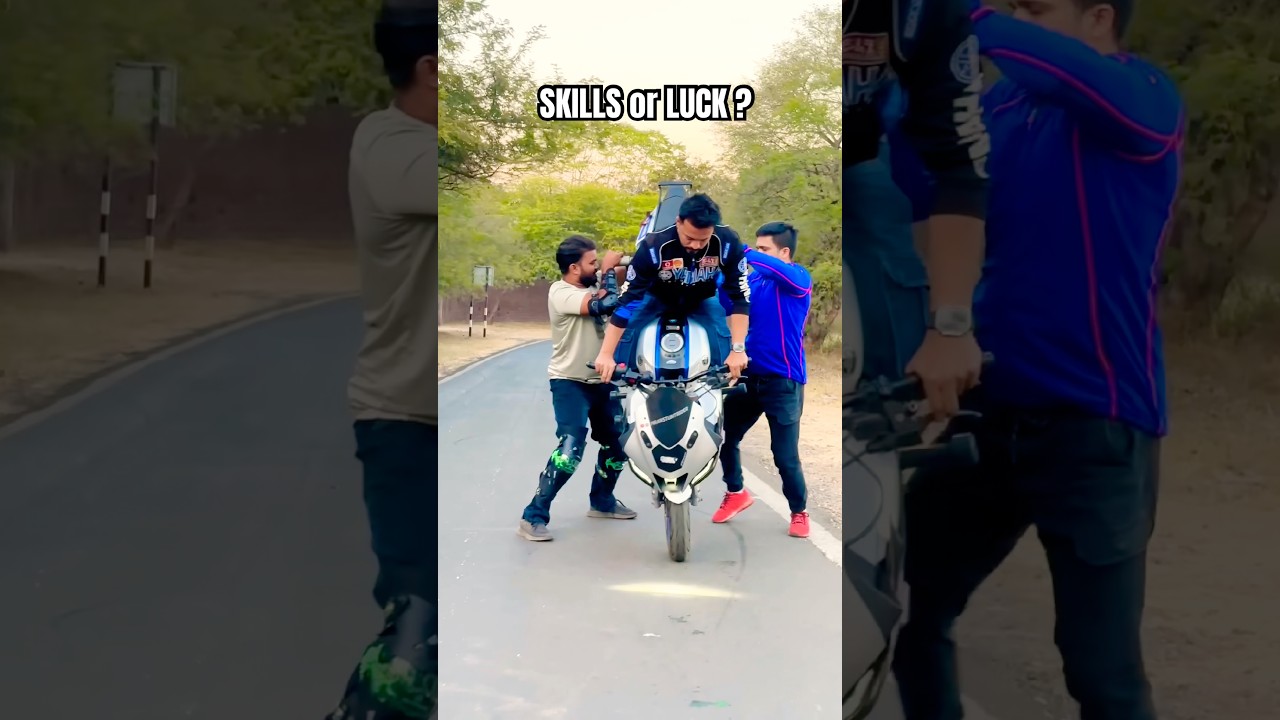 SKILLS or LUCK? What do you think? #farazstuntrider #superbikes #rider #hayabusa