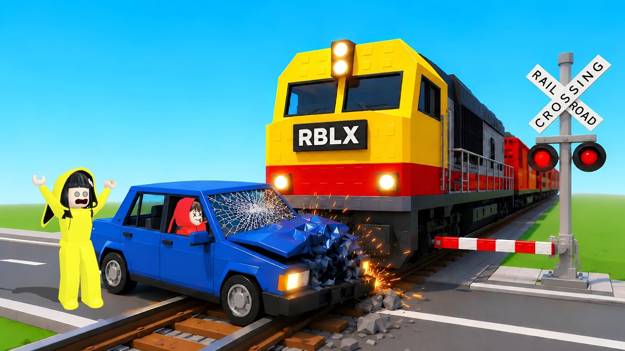 Yuta, Mio Dan Baby Celine Mencoba Hancurkan Mobil Dengan Kereta Paling Kuat Didunia || ROBLOX