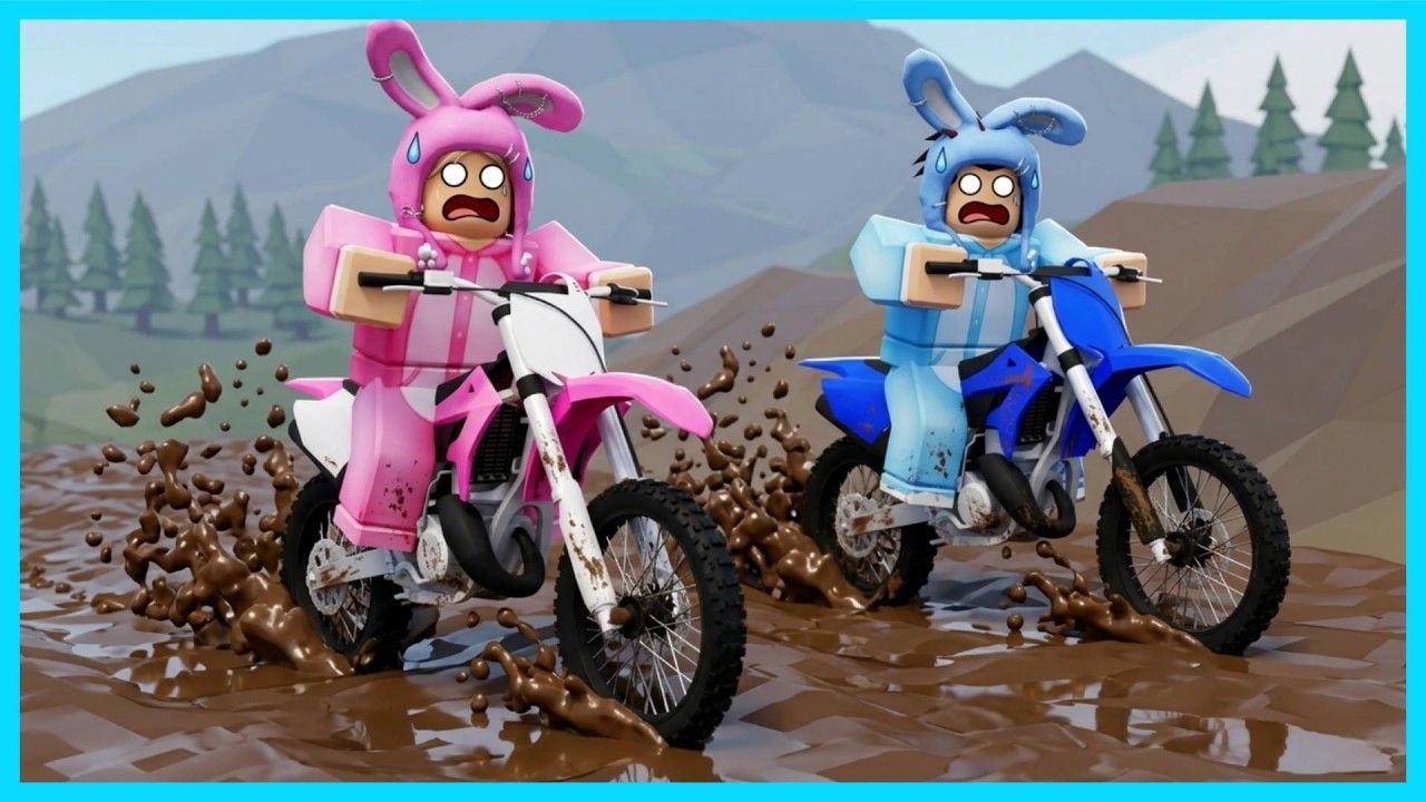 MIPAN & ZUZUZU Naik Motor Untuk Naik Gunung Dan Lewati Jalanan Lumpur! ROBLOX