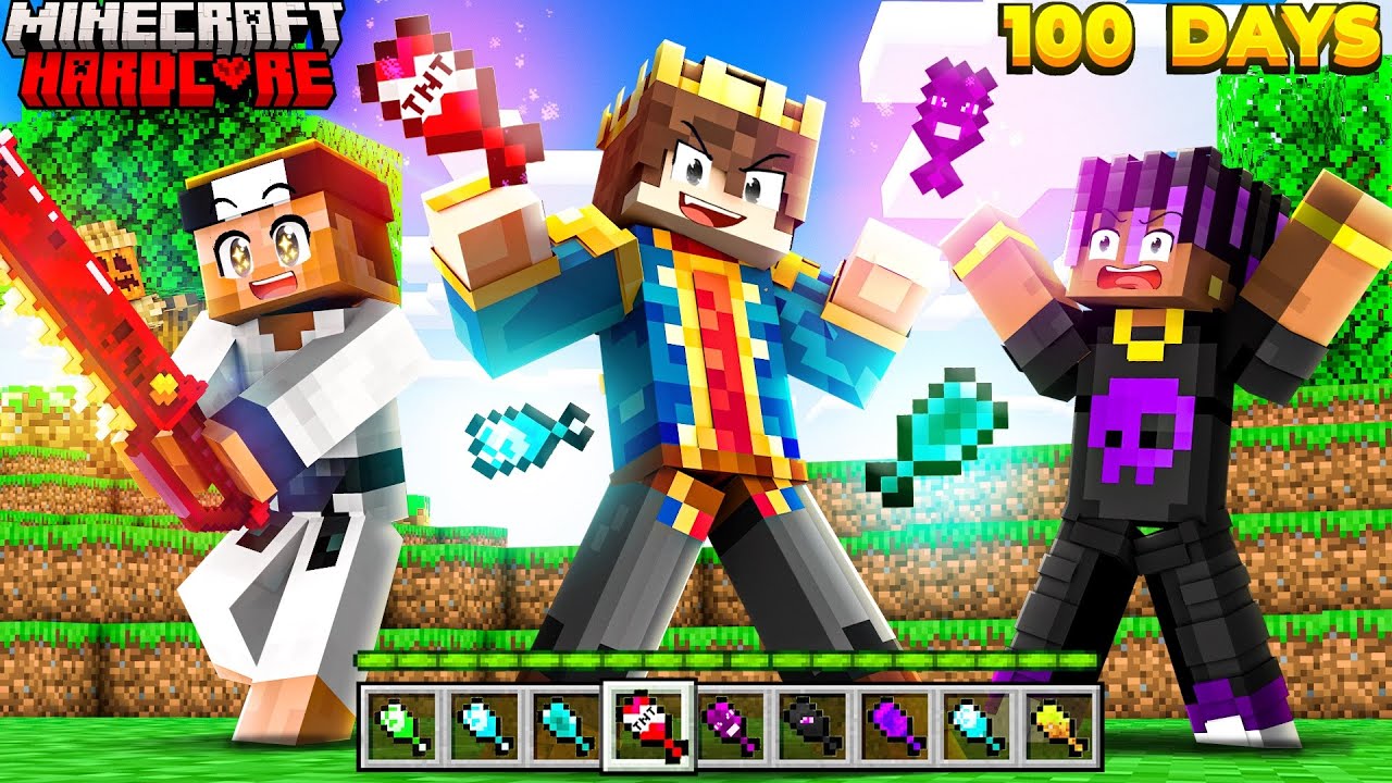 100 Days But You HAVE CUSTOM HUNGER In Minecraft 😱