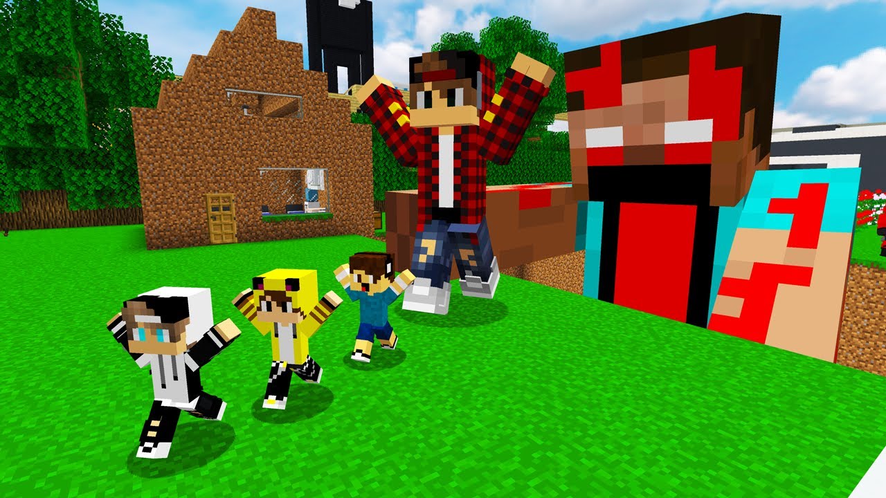 ماين كرافت لكن هيروبراين الشرير تحول الى عملاق ويريد يأكلني 😱😨 #فلم_ماين_كرافت