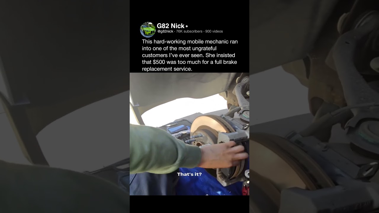 This hard-working mobile mechanic ran into one of the most ungrateful customers I've ever seen