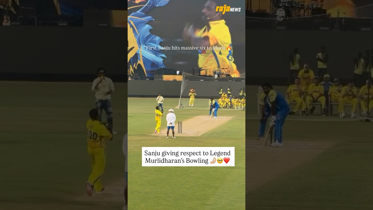 Sanju giving respect to Legend Murlidharan’s Bowling 🤌🏼🥺❤️