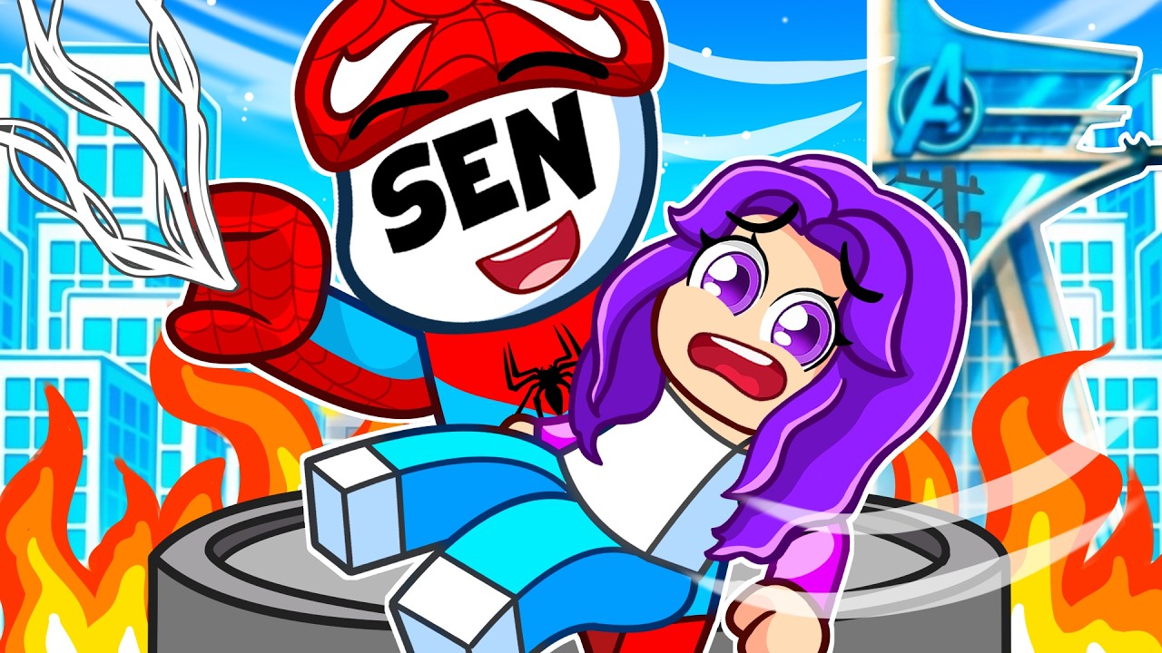 Sen SPIDERMAN olup Arkadaşlarını Kurtardın! - Roblox