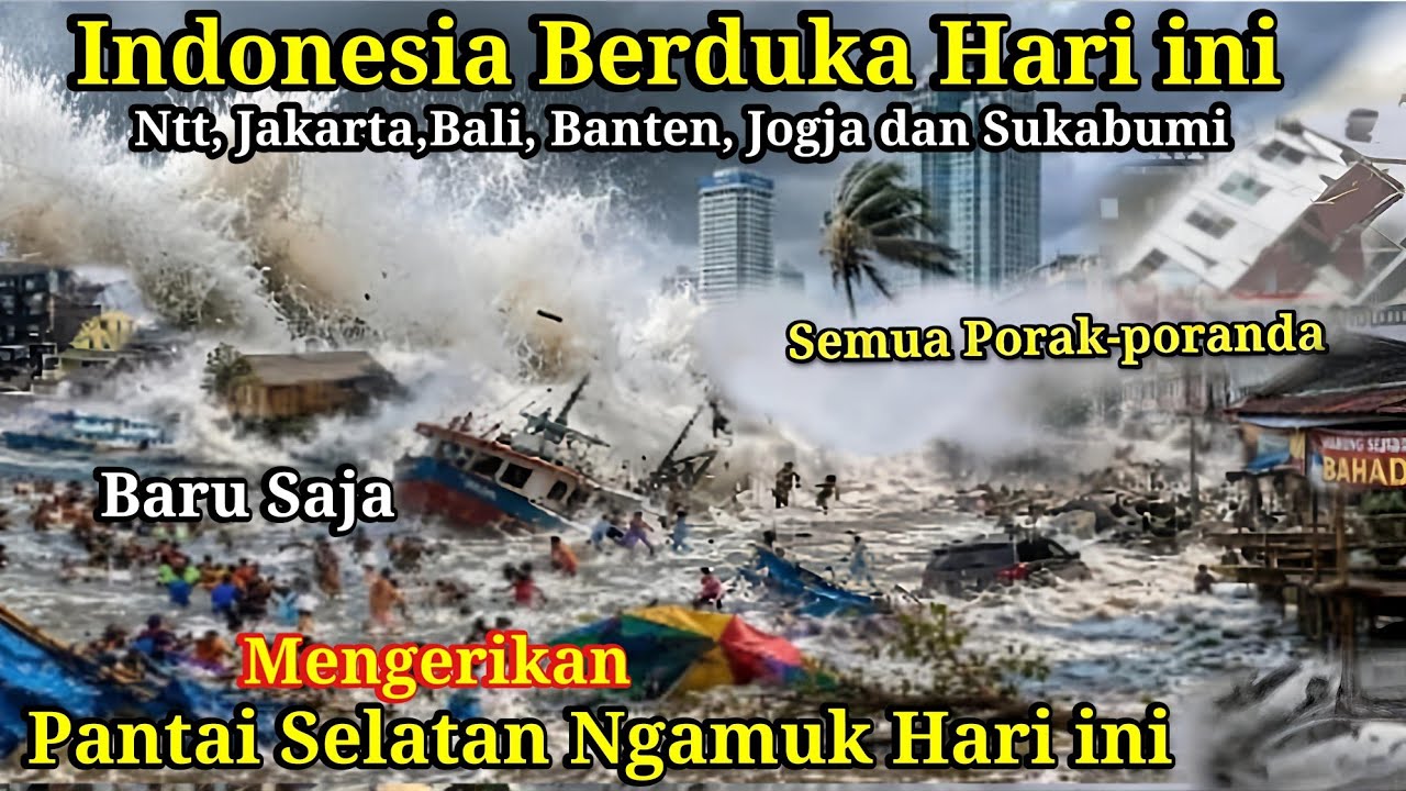 PANTAI SELATAN NGAMUK HARI INI: GELOMBANG TINGGI SAPU JAKARTA, JOGJA, BALI, SUKABUMI, BANTEN DAN NTT