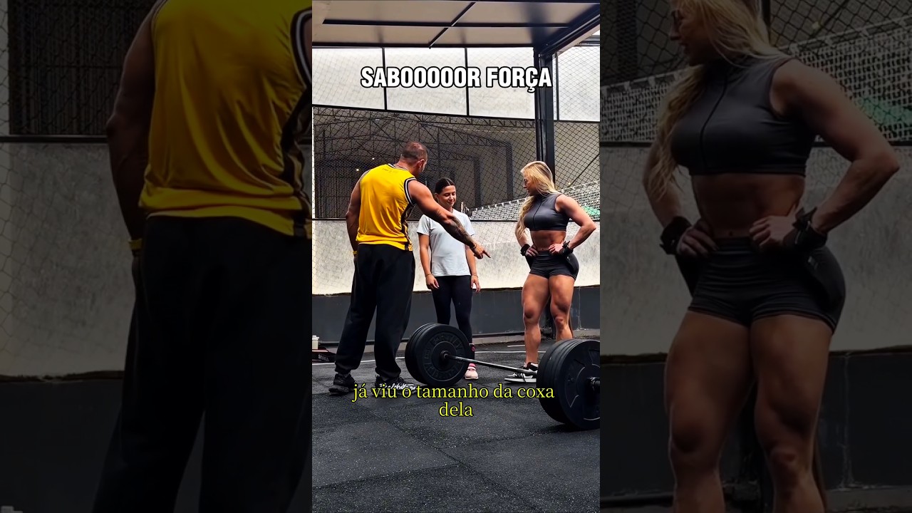 Será que eu consigo treinar junto com a musa Fitness Letícia e Luiz Salles? #academia #crossfit