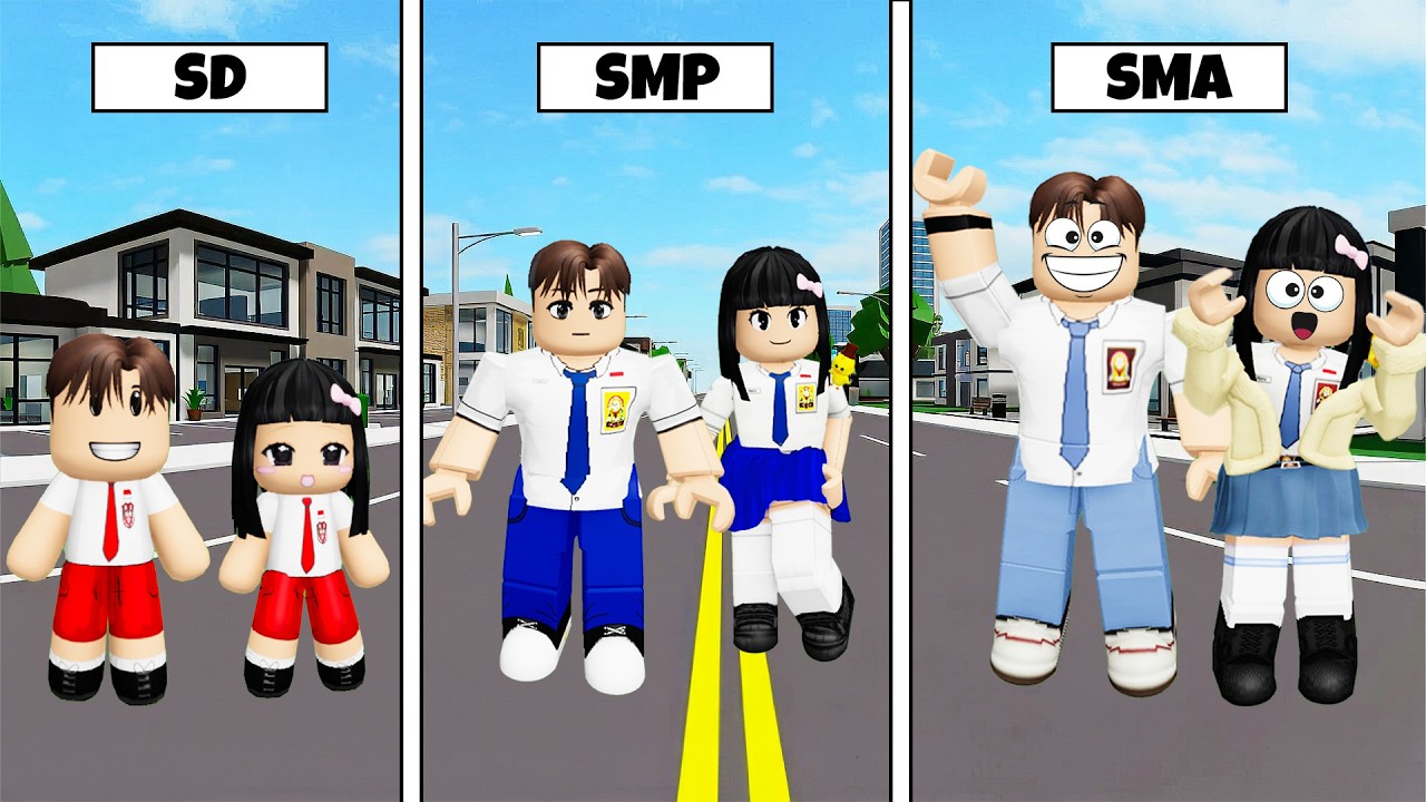 Perjalanan Yuta Mio Dan Baby Celine Dari SD Sampai SMA Di ROBLOX | ROBLOX