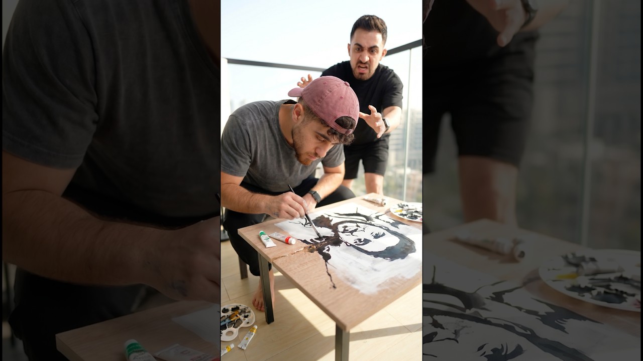 رسمت على طاولة اخي بعد ما كسرتها