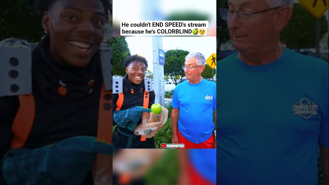 He Failed To End SPEED's Stream🍏😭 #ishowspeed #greenapple #greenapples #colorblind