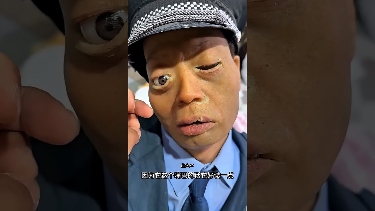 شال عيون الحارس… وطلع تمثال 😂