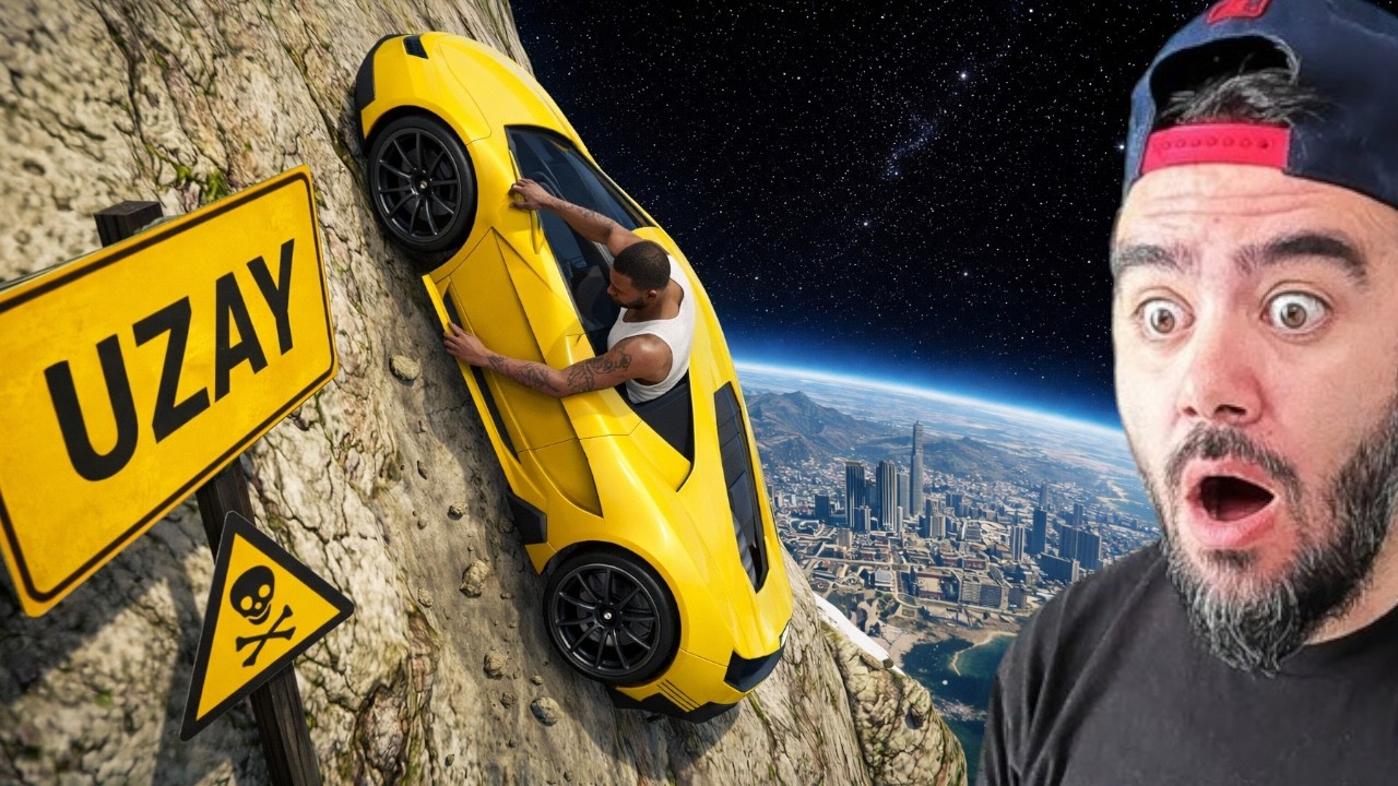 FRANKLIN UZAYA ARABAYLA ÇIKAN KAZANIR - GTA 5 MODS