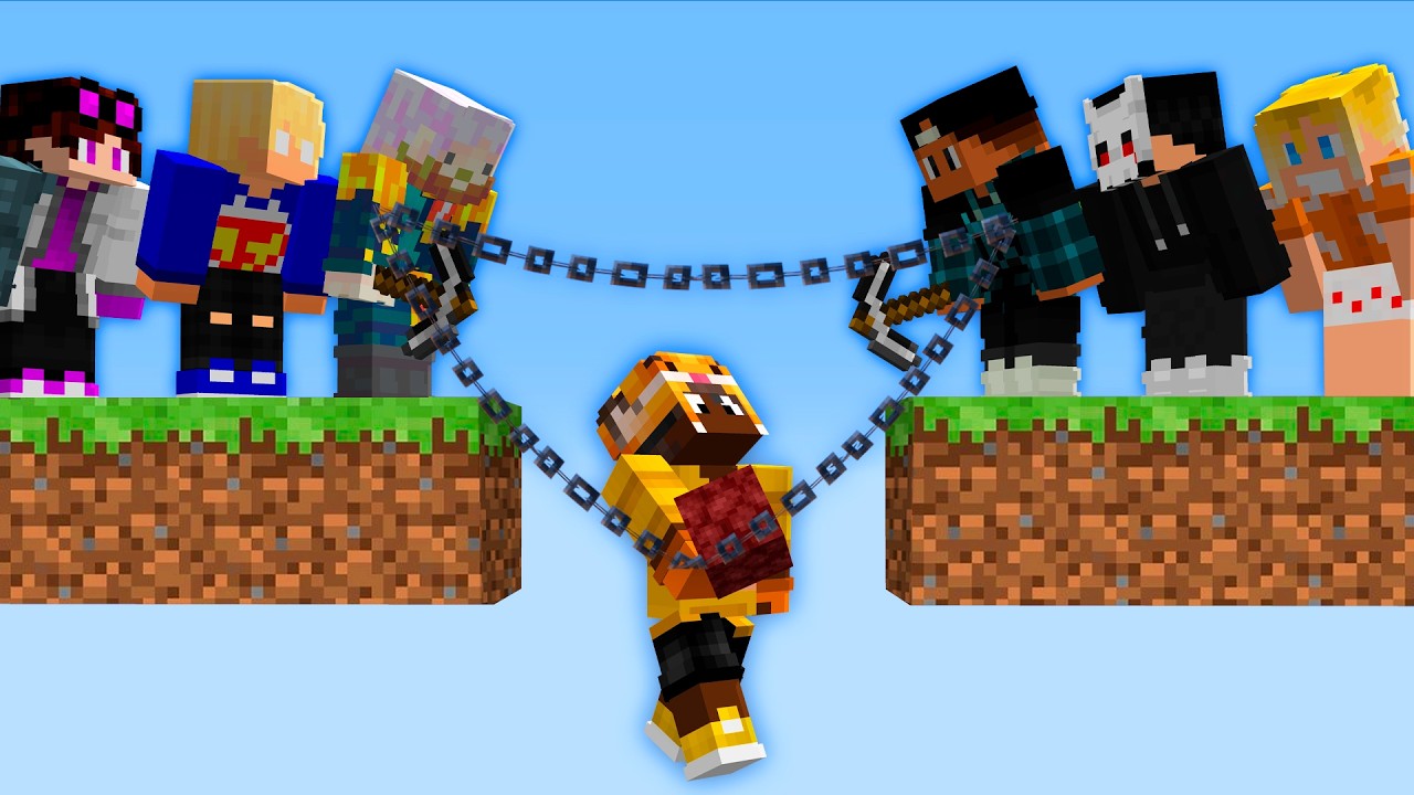 11 YOUTUBERS ACORRENTADOS ATÉ ZERAR O MINECRAFT 
