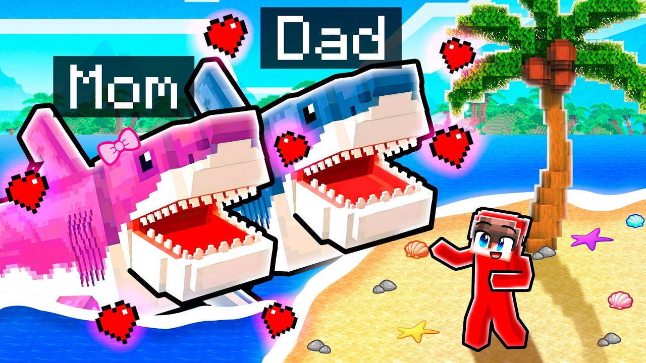 Having a SHARK FAMILY in Minecraft!