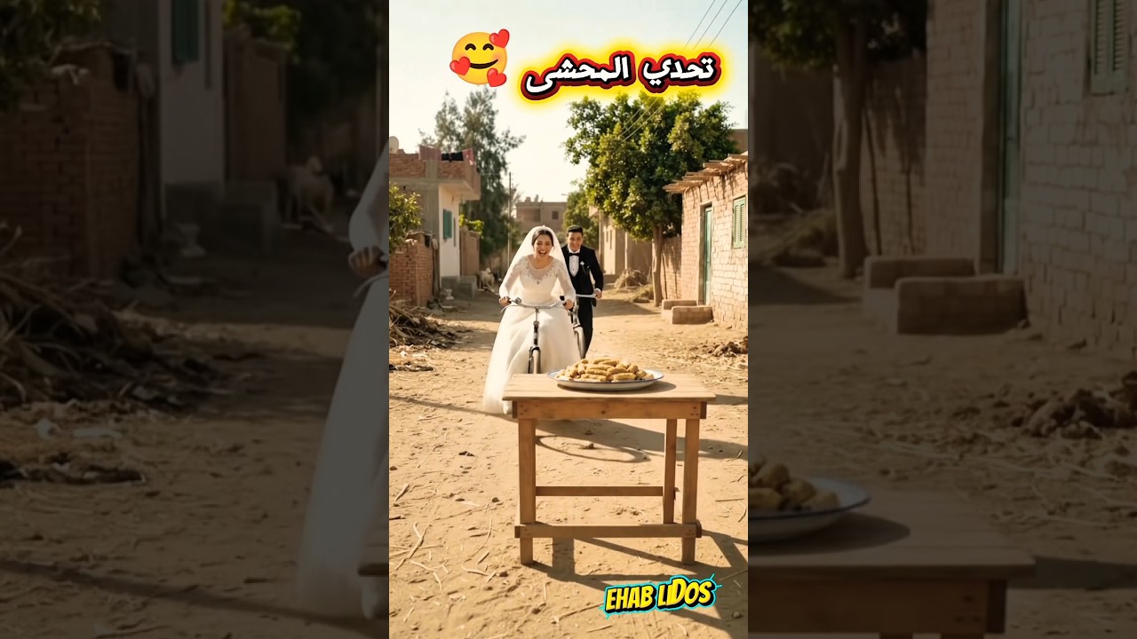 عروسة وعريس يتسابقون  على طبق محشي ورد فعل حماه العريس 😂