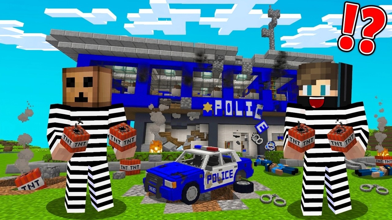 ماين كرافت لايف ستيل الحرامية #17 : خربنا مقدر الشرطة و دمرناه بالكامل !!؟ 😱🔥
