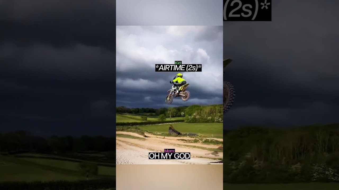 Little Kid Gets HUGE Airtime On His Dirtbike