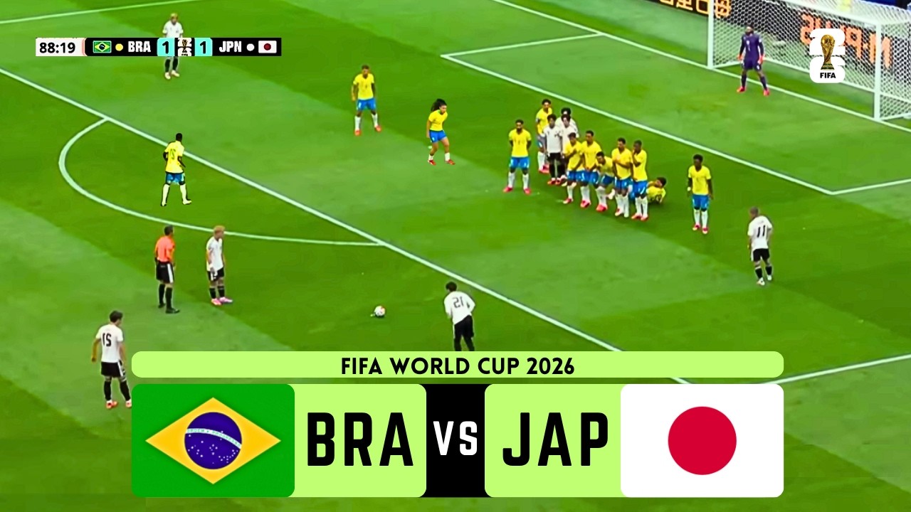 30 June, 2026 | Brazil vs Japan | FIFA World Cup 26 | Round of 32 | Football | FC26 Gameplay