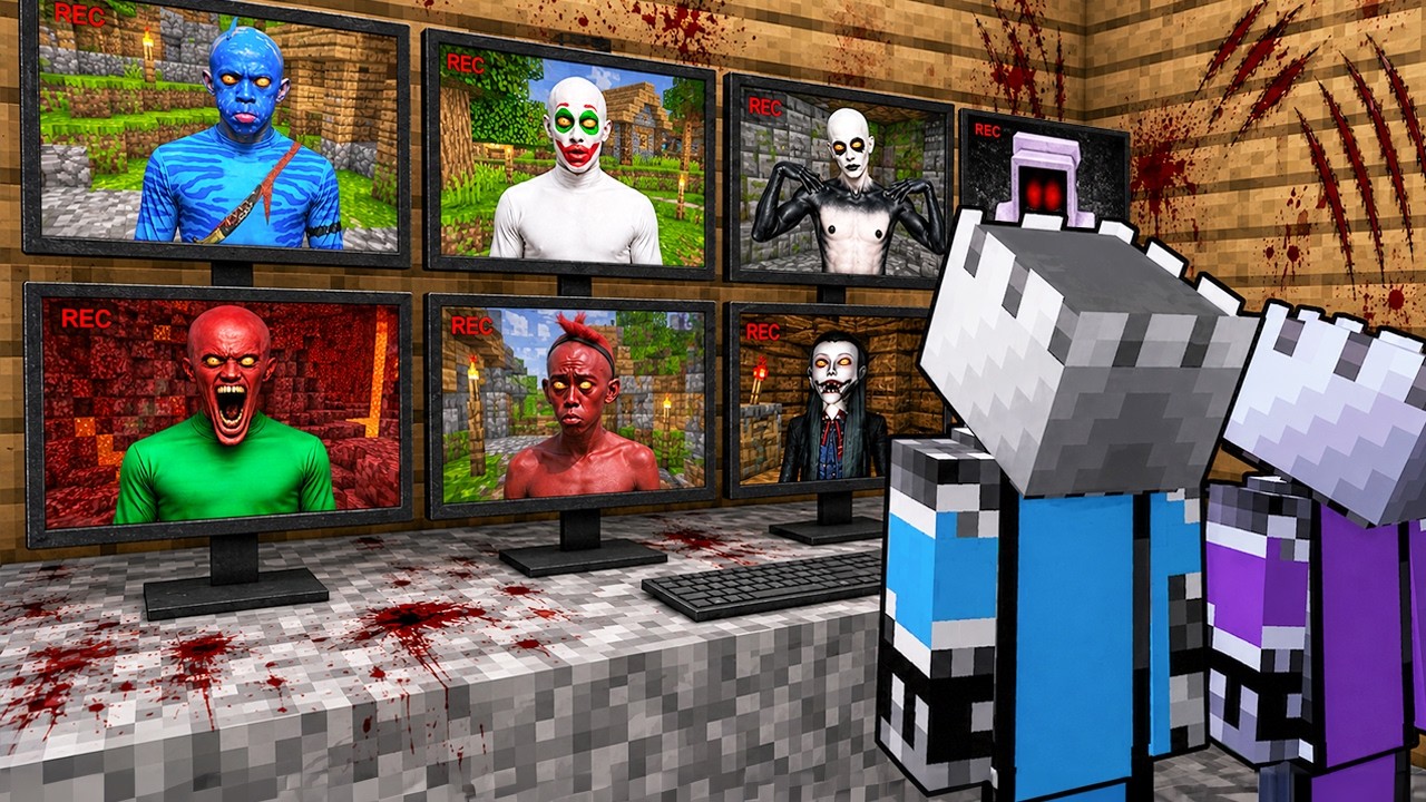 KITA PASANG CCTV MEMANTAU 'KENAPA NYAK' DI SELURUH DESA MINECRAFT!!!