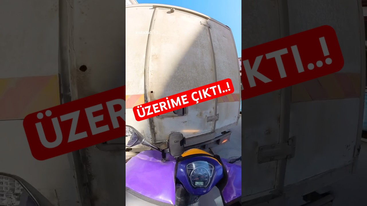 Bir günlüğüne kurye olalım dedik başımıza gelene bak😂😱 #kurye #motorcu #motovlog #kaza #vlog