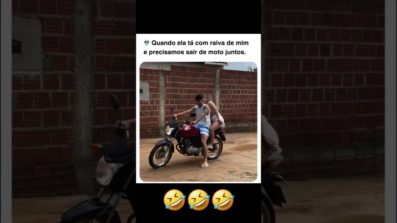 Quando Ela tá com raiva de mim e precisamos sair juntos de moto #humor #shorts #comedy #memes