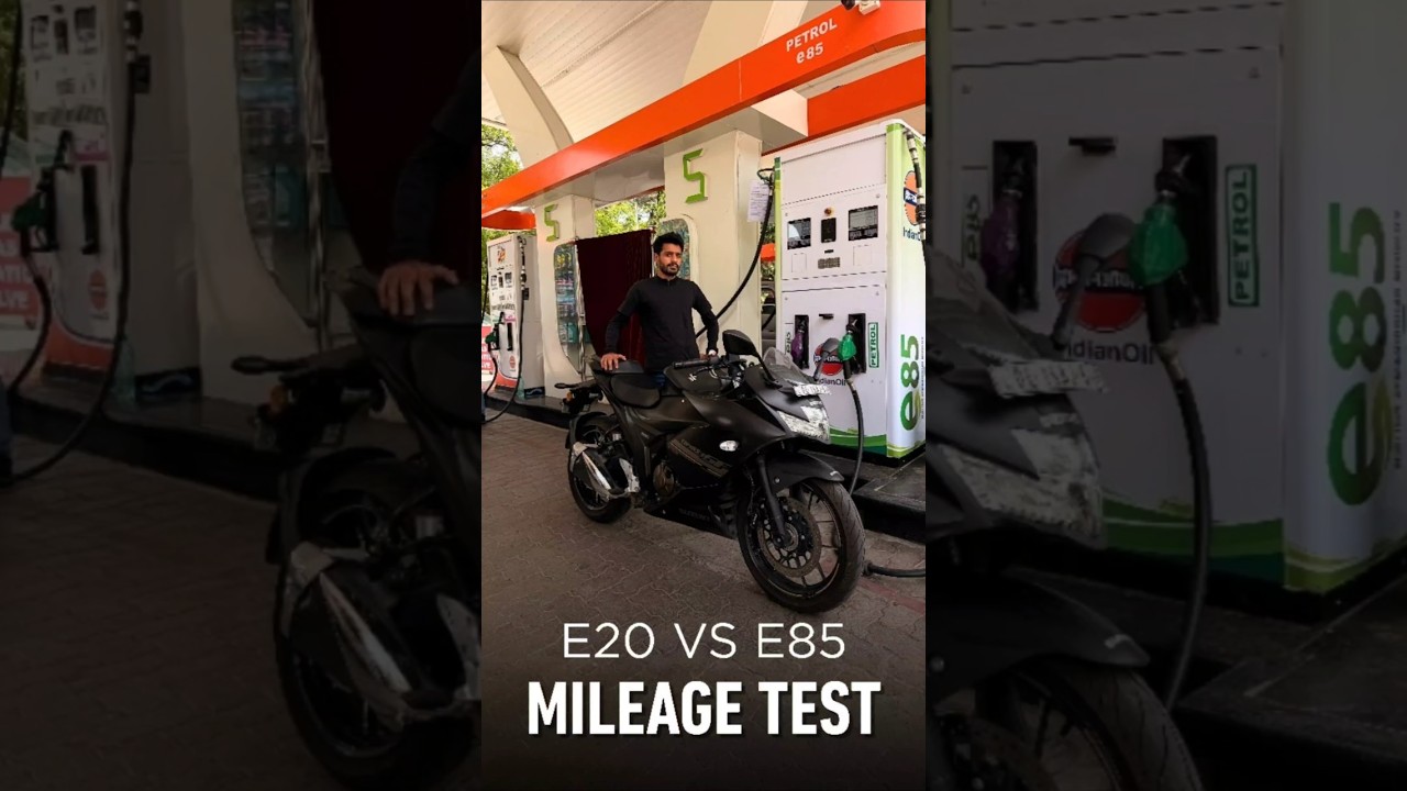 Testing E20 vs E85 mileage #shorts