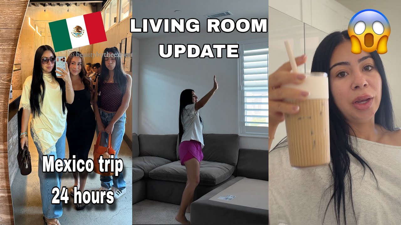 31 minutes VLOG | I WENT TO MEXICO FOR 24 hours, LIVING ROOM TRANSFORMATION UPDATE 