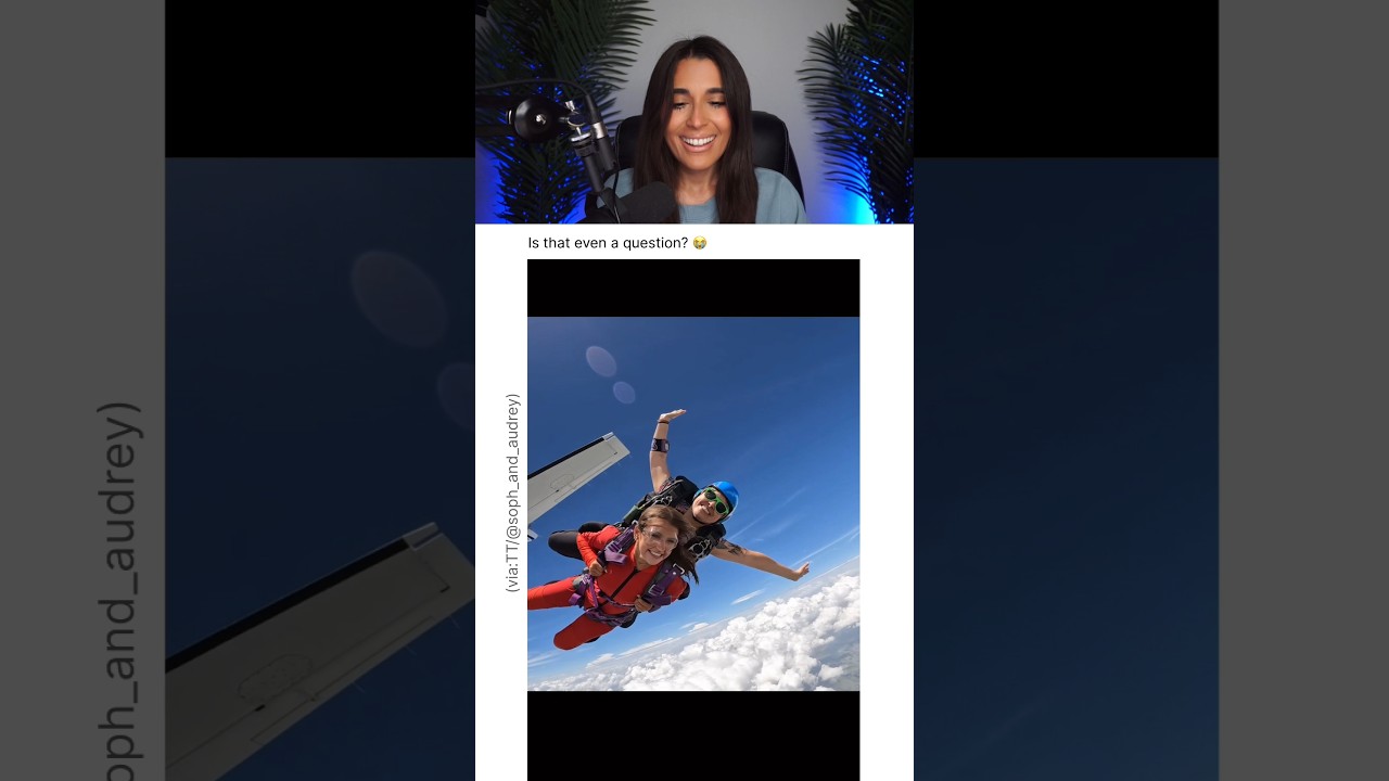 She Did Sky Diving with Her Bestie 😭