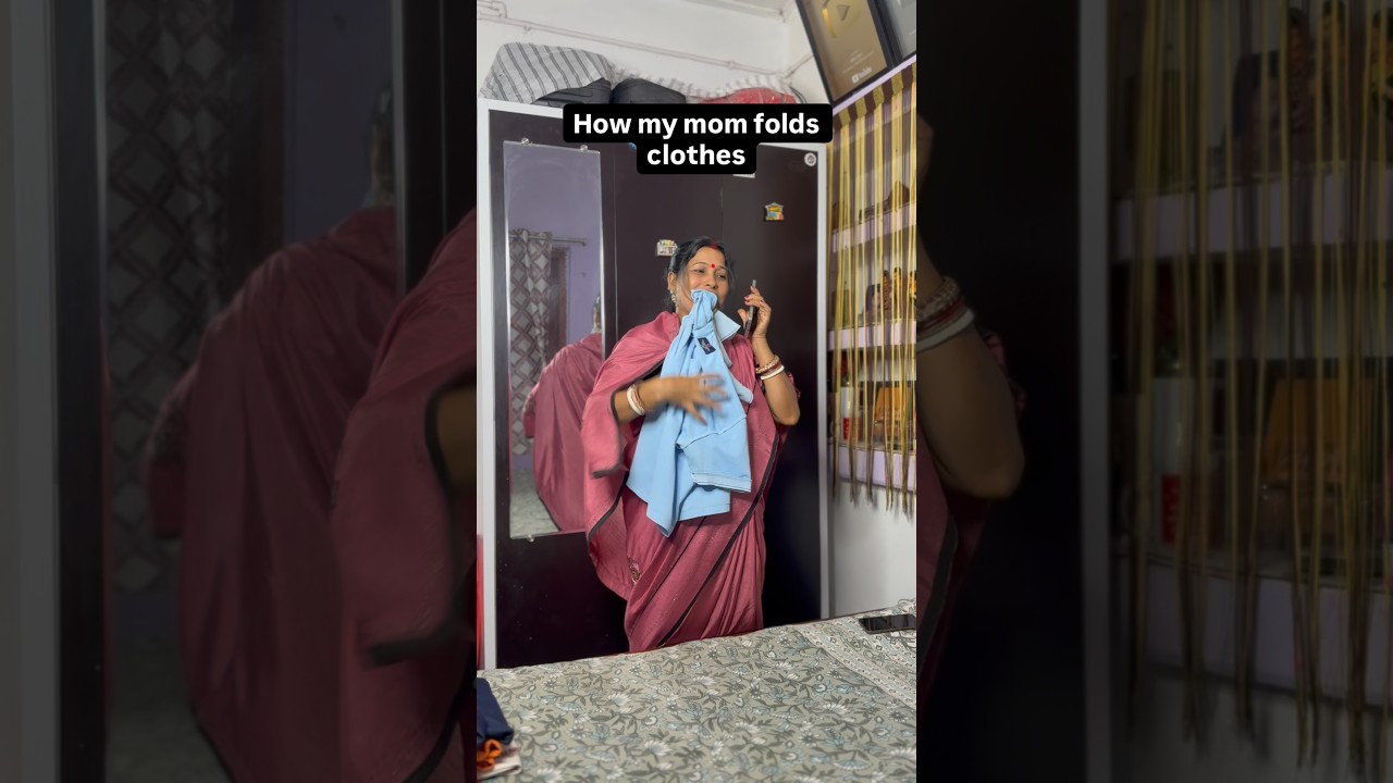 How my mom folds my clothes vs Me 😎
