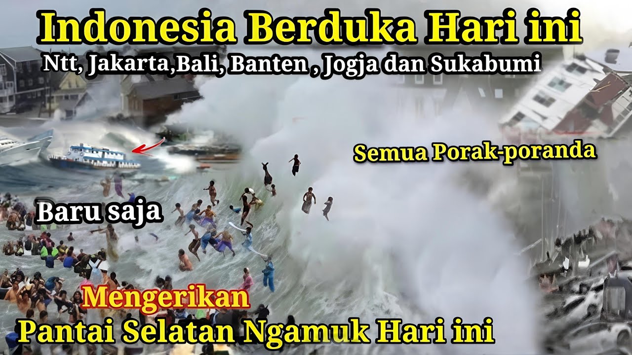 PANTAI SELATAN NGAMUK HARI INI: GELOMBANG TINGGI SAPU JAKARTA, JOGJA, BALI, NTT, BANTEN DAN SUKABUMI