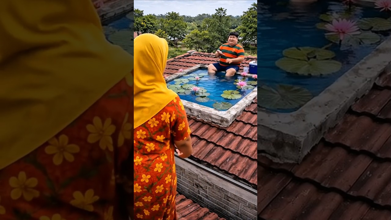 BIKIN KOLAM di ATAS atap rumah🤣