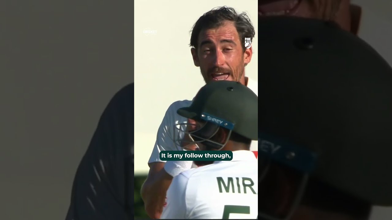 "Get off the wicket!" Starc v Mehidy #AUSvBAN